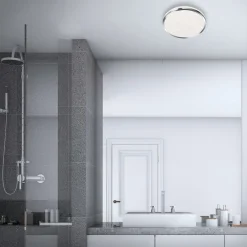 Briloner Loftlamper|Loftlamper > Acorus LED-loftslampe, IP44, stjernedekor, Ø 28 cm