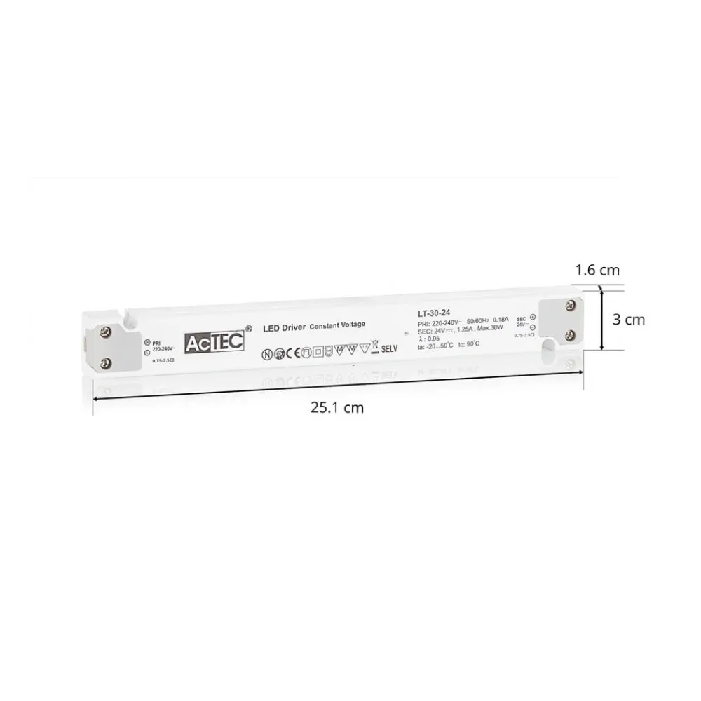 Driver Konstant Strøm|Driver Konstant Spænding ^ AcTEC LT LED-driver CV 24V, 75W