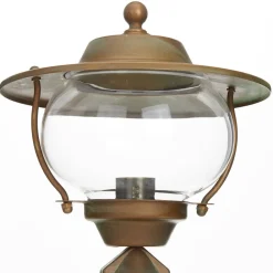 Sokkellamper ^ Moretti Luce Adessora sokkellampe, messing, glas, højde 48 cm