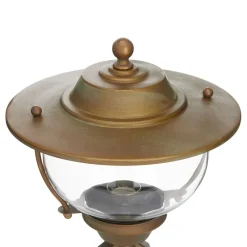 Sokkellamper ^ Moretti Luce Adessora sokkellampe, messing, glas, højde 48 cm