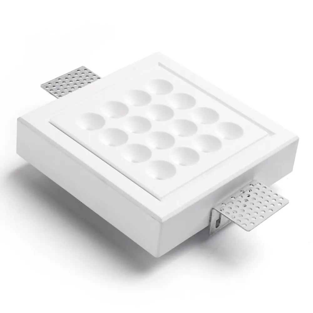 Indbygningsspots ^ TECNICO by Sforzin Ade T284 indbygget LED-loftlampe, 13 cm x 13 cm