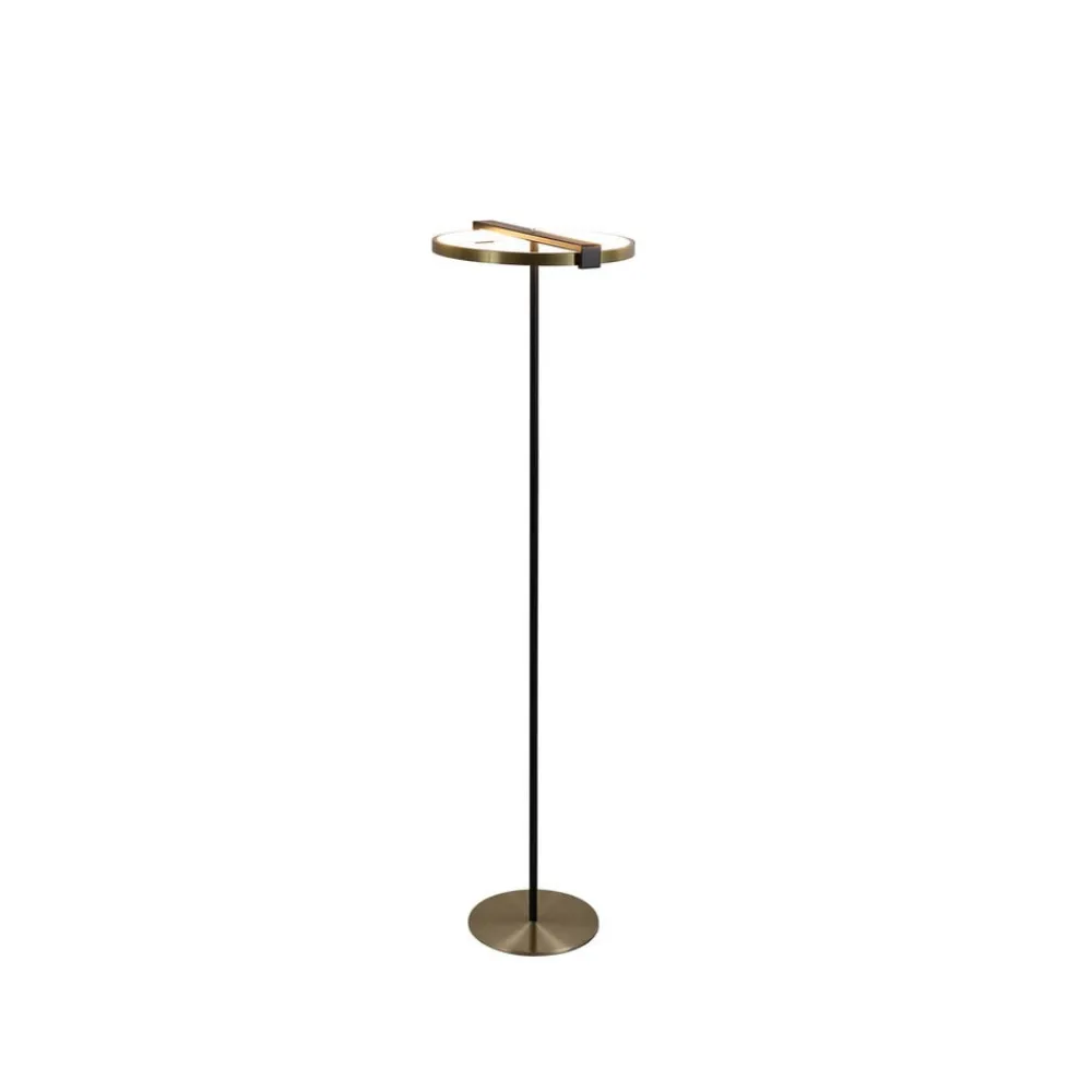 Searchlight Gulvlamper > Aerial LED-gulvlampe, messing/sort, stål, silikone