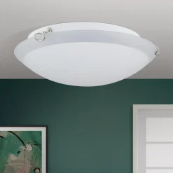 Loftlamper ^ ORION Agada loftslampe, opalglas, krom, 30 cm