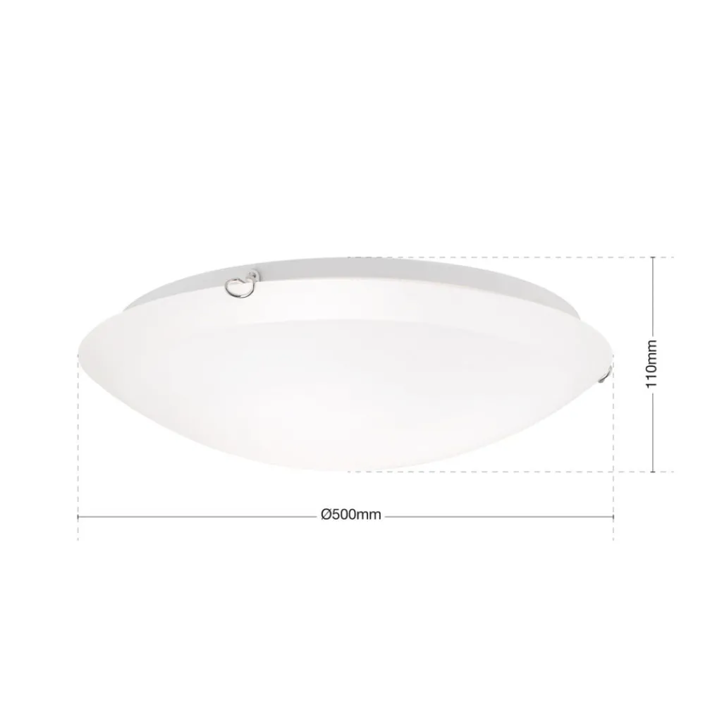 ORION Loftlamper > Agada loftslampe, opalglas, krom, 50 cm