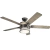 Loftventilatorer ^ KICHLER Ahrendale LED-loftventilator, IP44