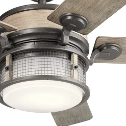 Loftventilatorer ^ KICHLER Ahrendale LED-loftventilator, IP44
