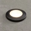 Nedgravet Udebelysning ^ Fumagalli Aldo LED indbygningslampe, rund sort/klar 3.000 K