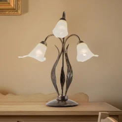 ONLI Bordlamper > Alga bordlampe, 3 lyskilder, jern, glas, florentinsk