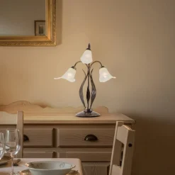 ONLI Bordlamper > Alga bordlampe, 3 lyskilder, jern, glas, florentinsk
