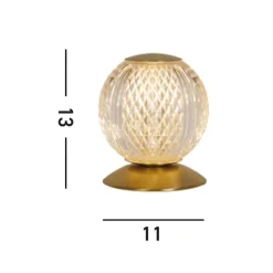 Searchlight Bordlamper > Allure bordlampe messingfarvet, stål, akryl