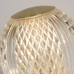 Searchlight Bordlamper > Allure bordlampe messingfarvet, stål, akryl