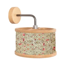 Almut von Wildheim Bæredygtige Lamper > ALMUT 2610 væglampe Ø 25cm, hø/røde rosenblomster
