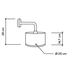 Almut von Wildheim Bæredygtige Lamper > ALMUT 2610 væglampe Ø 25cm, hø/røde rosenblomster