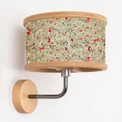 Almut von Wildheim Bæredygtige Lamper > ALMUT 2610 væglampe Ø 25cm, hø/røde rosenblomster