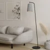Gulvlamper|Gulvlamper ^ EGLO Alsager gulvlampe med skærm af filt