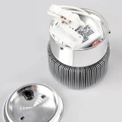 Lucande Væglamper > Aluminiumsfarvet udendørsvæglampe Lennias med LED