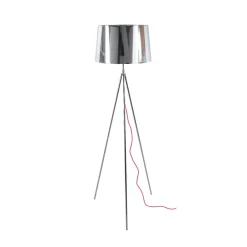 Aluminor Gulvlamper|Gulvlamper > Tropic gulvlampe, krom, rødt kabel