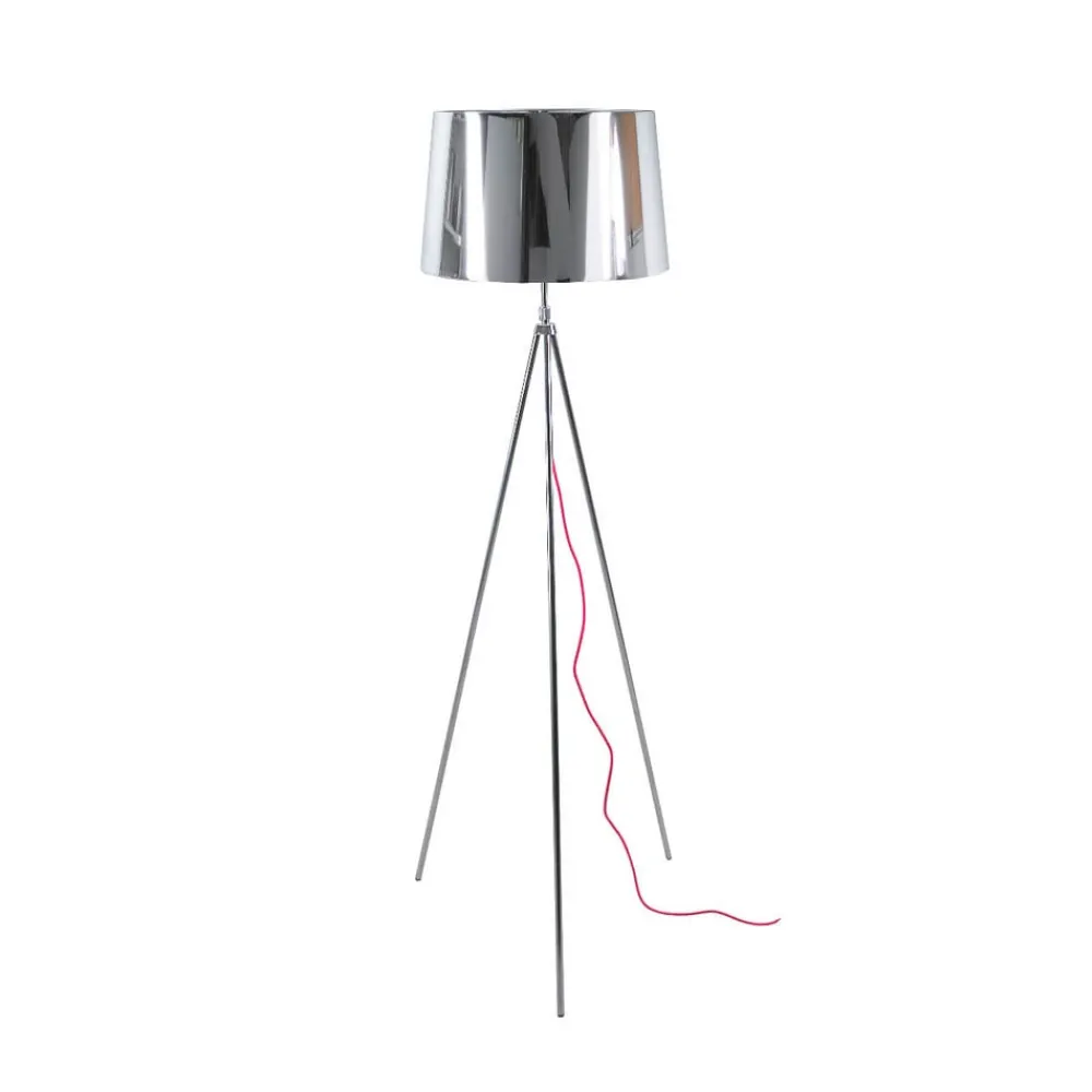 Aluminor Gulvlamper|Gulvlamper > Tropic gulvlampe, krom, rødt kabel