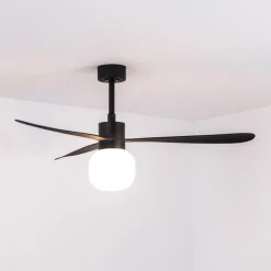 FARO BARCELONA Loftventilatorer > Amelia Ball loftventilator, LED-lampe, sort