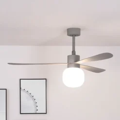 Loftventilatorer ^ FARO BARCELONA Amelia Ball loftventilator, LED-lampe, grå
