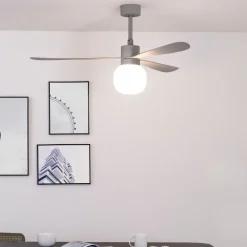 Loftventilatorer ^ FARO BARCELONA Amelia Ball loftventilator, LED-lampe, grå