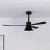 FARO BARCELONA Loftventilatorer > Amelia Cone loftventilator, LED-lampe, sort