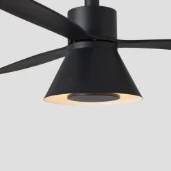 FARO BARCELONA Loftventilatorer > Amelia Cone loftventilator, LED-lampe, sort