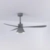 FARO BARCELONA Loftventilatorer > Amelia Cone loftventilator, LED-lampe, grå