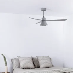 FARO BARCELONA Loftventilatorer > Amelia Cone loftventilator, LED-lampe, grå