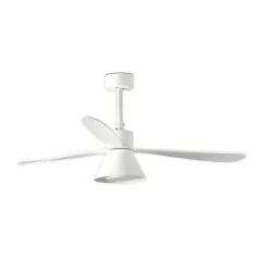 FARO BARCELONA Loftventilatorer > Amelia Cone loftventilator med LED-lampe, hvid