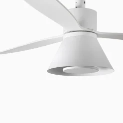 FARO BARCELONA Loftventilatorer > Amelia Cone loftventilator med LED-lampe, hvid
