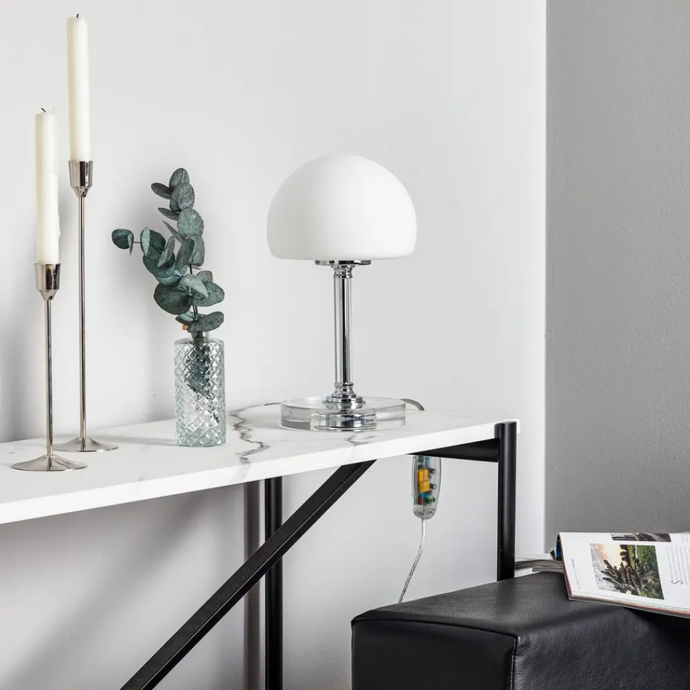 Bordlamper ^ Steinhauer Ancilla LED-bordlampe med dæmper, forkromet