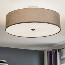 Brilliant Loftlamper > Andria loftslampe i tekstil, 60 cm, lysegrå