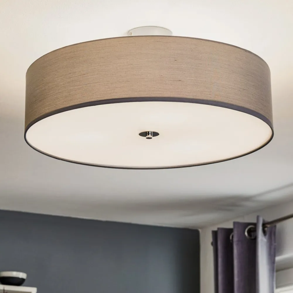 Brilliant Loftlamper > Andria loftslampe i tekstil, 60 cm, lysegrå