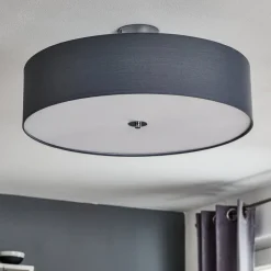 Brilliant Loftlamper > Andria loftslampe i tekstil, 60 cm, lysegrå