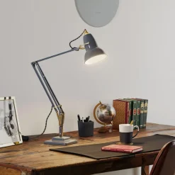 Arbejdsrum/Kontor ^ Anglepoise bordlampe Original 1227, grå/messing