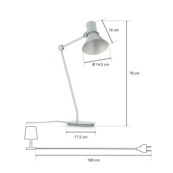 Anglepoise Arbejdsrum/Kontor > Type 80 bordlampe, tågegrå