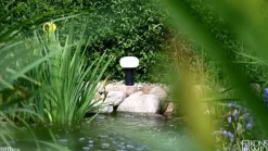 Konstsmide Dekorationsbelysning|Terrassebelysning > Antibes LED-bordlampe, IP54, batteri, RGBW, hvid