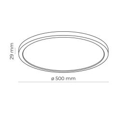 Loftlamper|Loftlamper ^ TK Lighting Aqua LED-panel, Ø 50 cm, hvid, metal/plast CCT dæmpbar