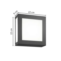 CMD Væglampe Med Sensor > Aqua Legendo Mini ud. væglampe, sensor antracit