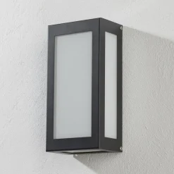 CMD Væglamper > Aqua Rain udendørs LED-væglampe, sensor, antracit