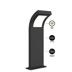 Arcchio Terrassebelysning|Gadebelysning > Advik LED-vejlampe, IP65, 60 cm, antracit, metal