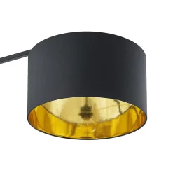 Arcchio Gulvlamper|Gulvlamper > buelampe Mossa, 200 cm, sort-guld, tekstil