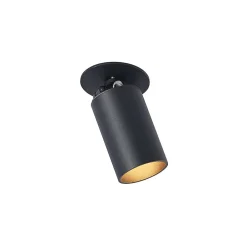 Loftlamper|Loftlamper ^ Arcchio Davin indbygningsspot, cylinder, sort
