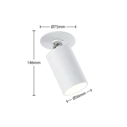 Arcchio Loftlamper > Davin indbygningsspot, cylinder, hvidt