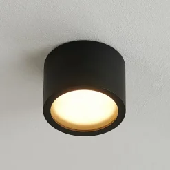Loftlamper|Loftlamper ^ Arcchio downlight Nieva, GX53, sort, rund, Ø 10cm, metal
