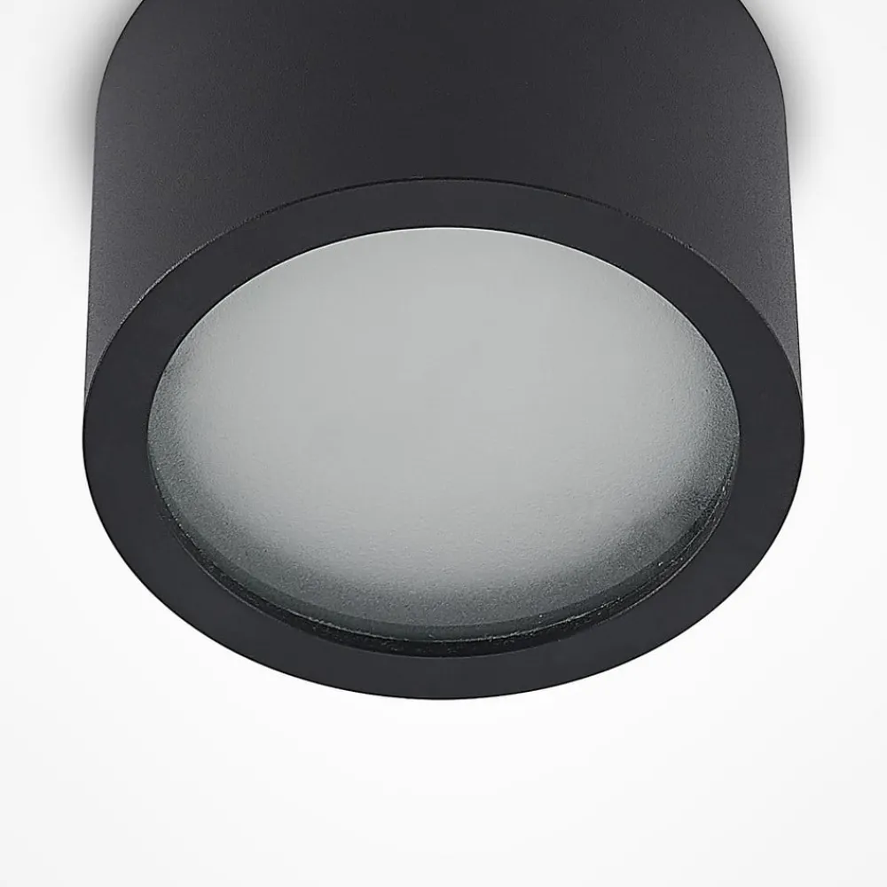 Loftlamper|Loftlamper ^ Arcchio downlight Nieva, GX53, sort, rund, Ø 10cm, metal