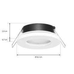 Arcchio Arbejdsrum/Kontor|Indbygningsspots > downlight Sylvi hvid Ø 8,2 cm