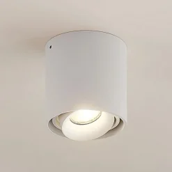 Gang|Loftlamper ^ Arcchio downlight Walza, hvid, metal, Ø 9,3 cm, GU10
