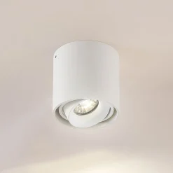 Gang|Loftlamper ^ Arcchio downlight Walza, hvid, metal, Ø 9,3 cm, GU10